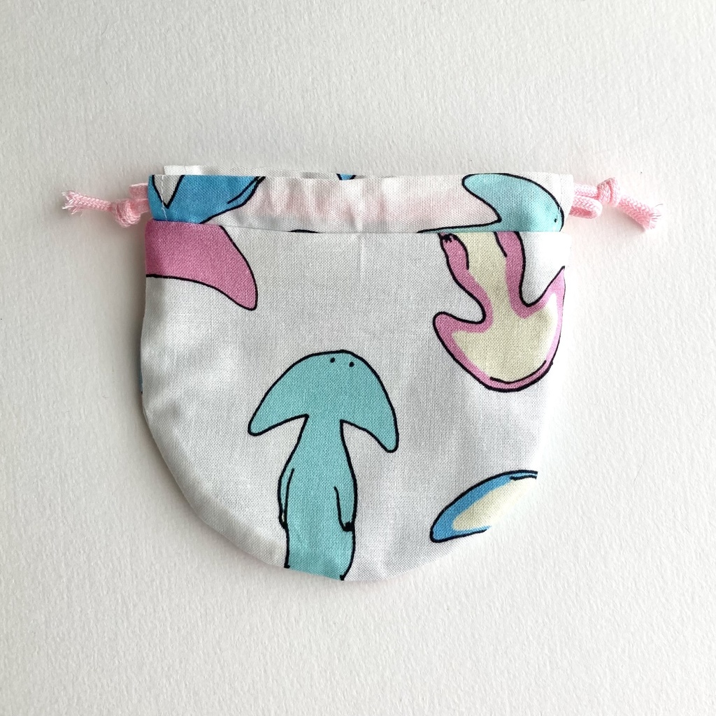 古生物柄 飴ちゃんを入れたくなる小さな巾着
