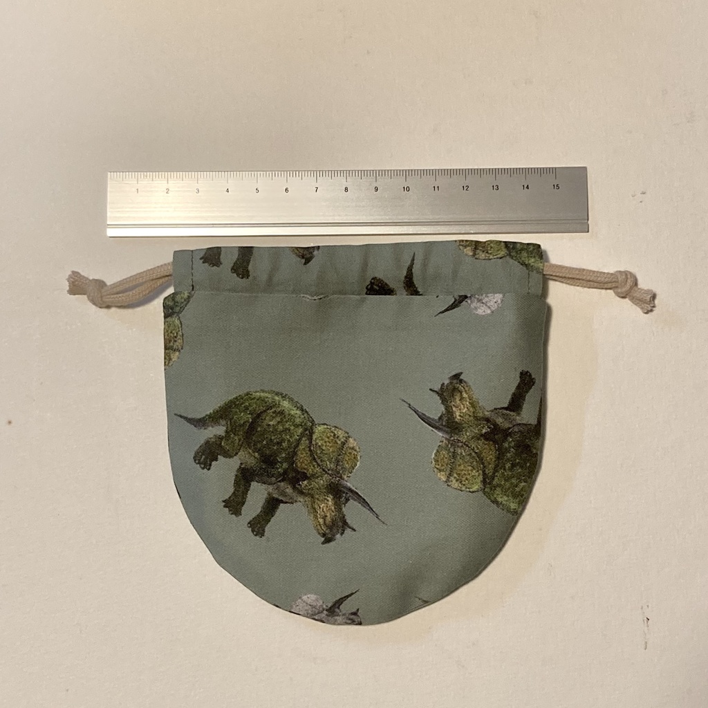 古生物柄 飴ちゃんを入れたくなる小さな巾着