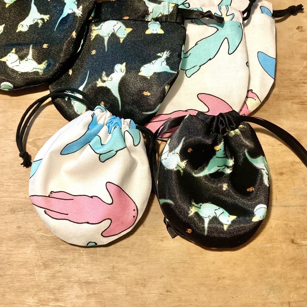 古生物柄 飴ちゃんを入れたくなる小さな巾着