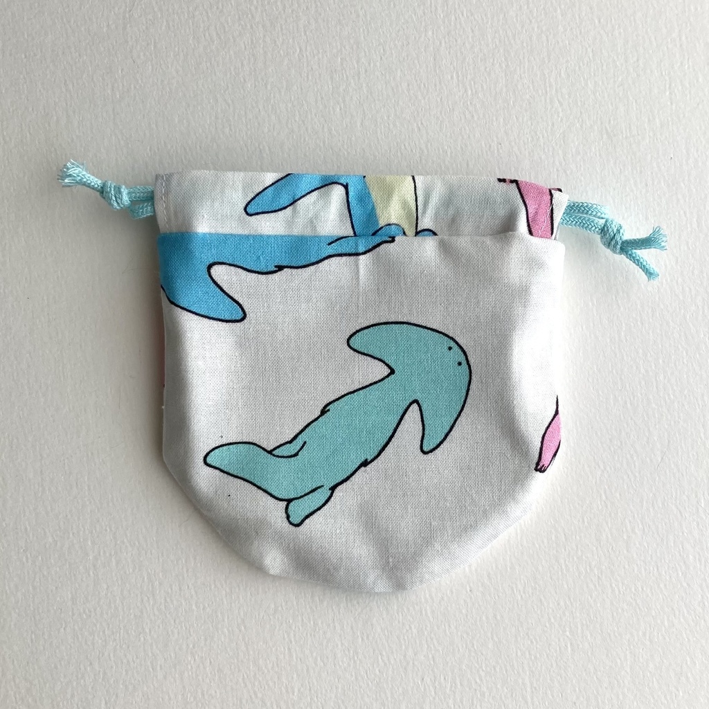 古生物柄 飴ちゃんを入れたくなる小さな巾着