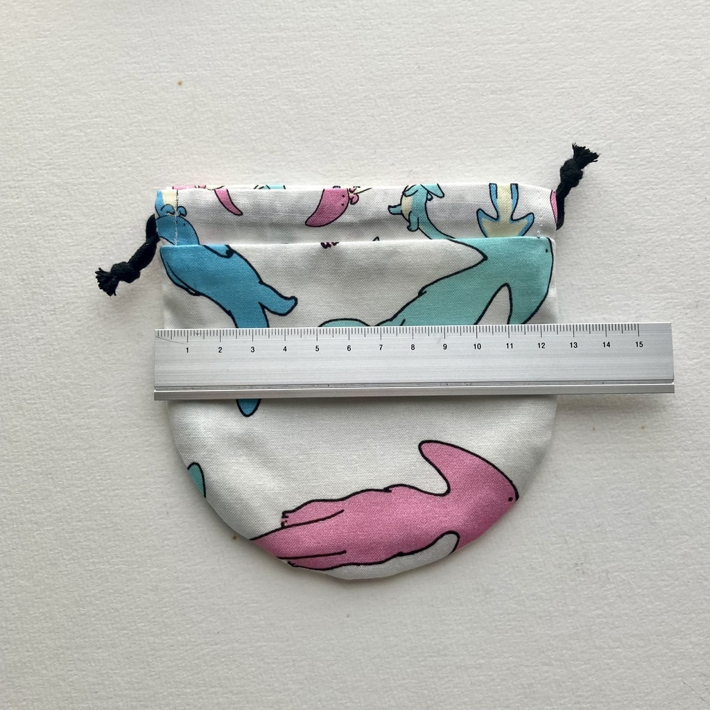 古生物柄 飴ちゃんを入れたくなる小さな巾着