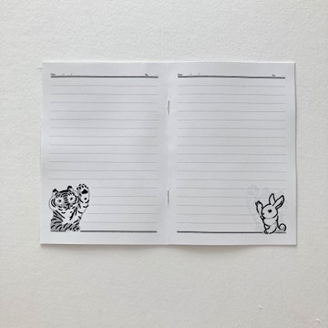 B6トラちゃんノート(トラちゃんとウサギちゃん)