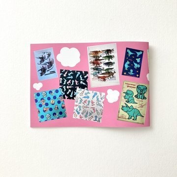 古生物復元グッズおまけの説明ペーパーたち