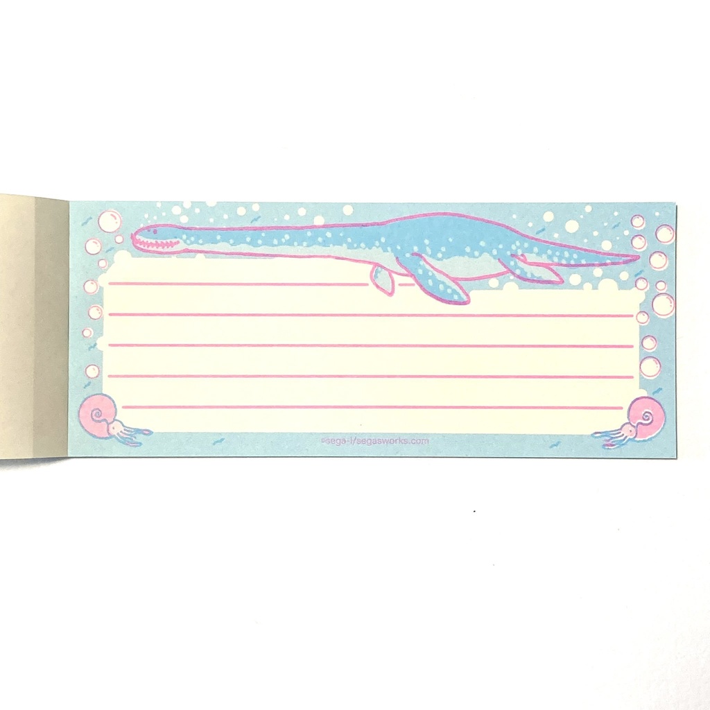 一筆箋「くびのながい古生物」