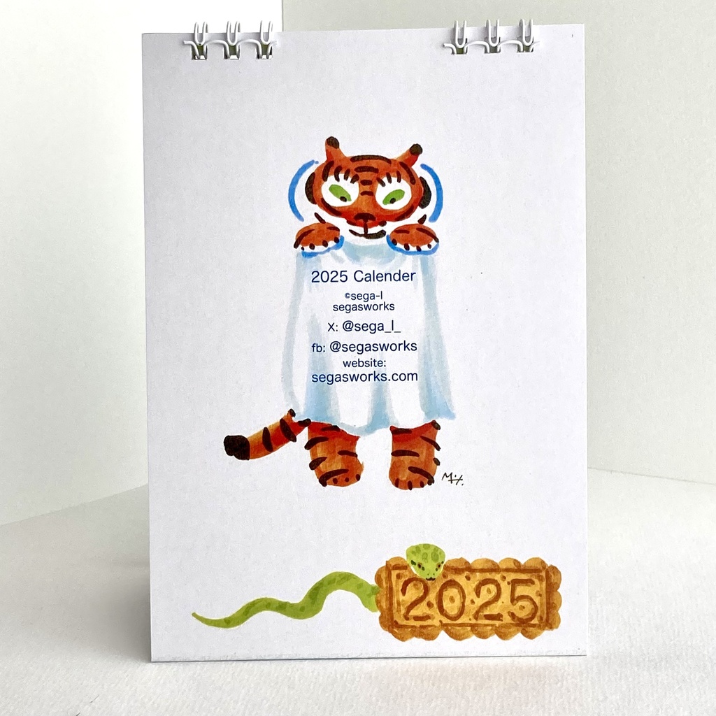 60%OFF!A6卓上カレンダー2025年(おまけシール付き)