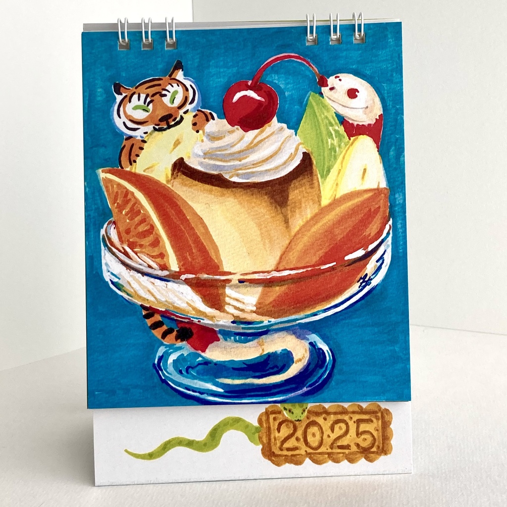 60%OFF!A6卓上カレンダー2025年(おまけシール付き)