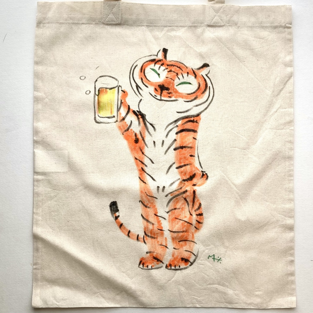 手描き一点物  ペラペラ手提げ袋