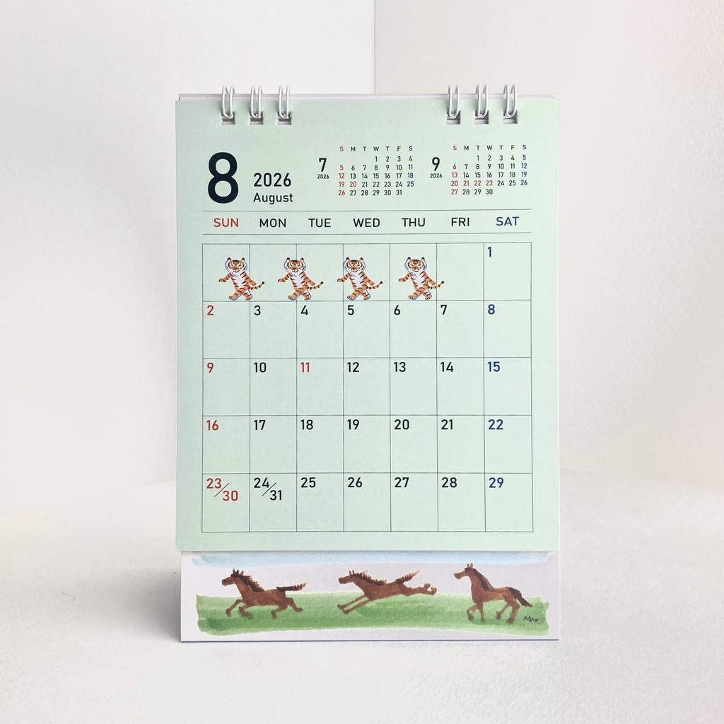 2026 1月始まり トラちゃんと干支カレンダー