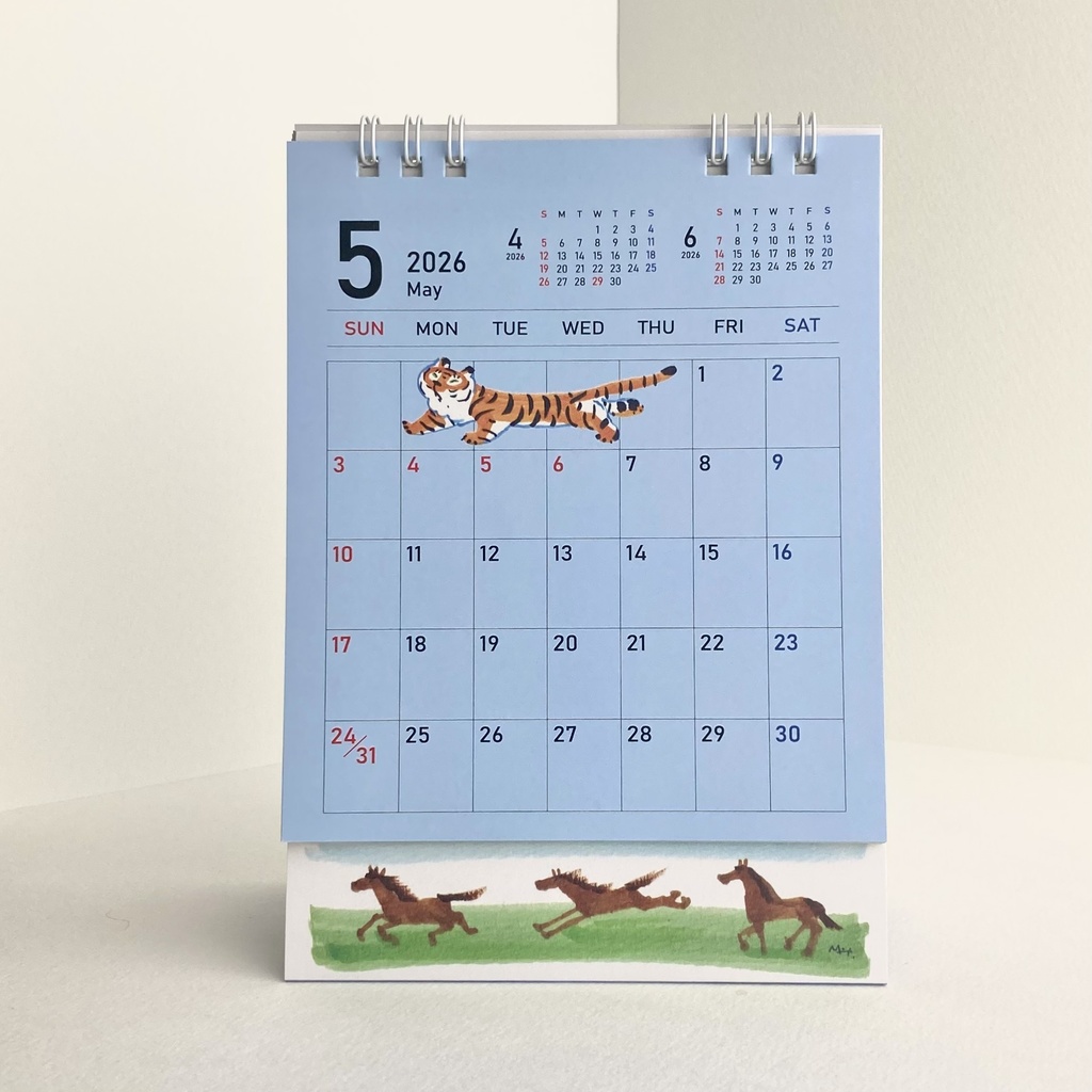 2026 1月始まり トラちゃんと干支カレンダー