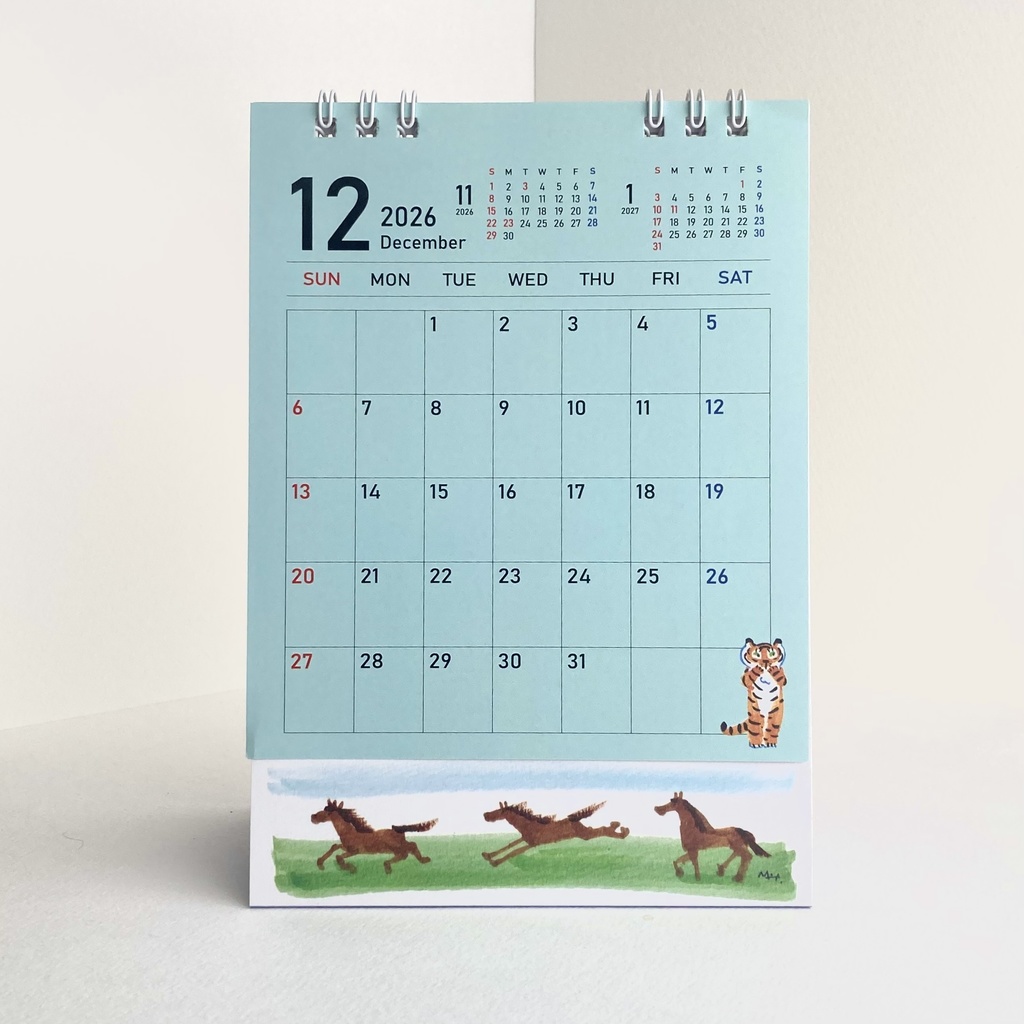 2026 1月始まり トラちゃんと干支カレンダー