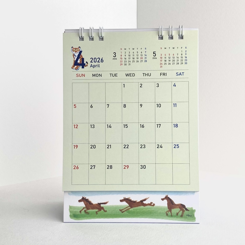 2026 1月始まり トラちゃんと干支カレンダー