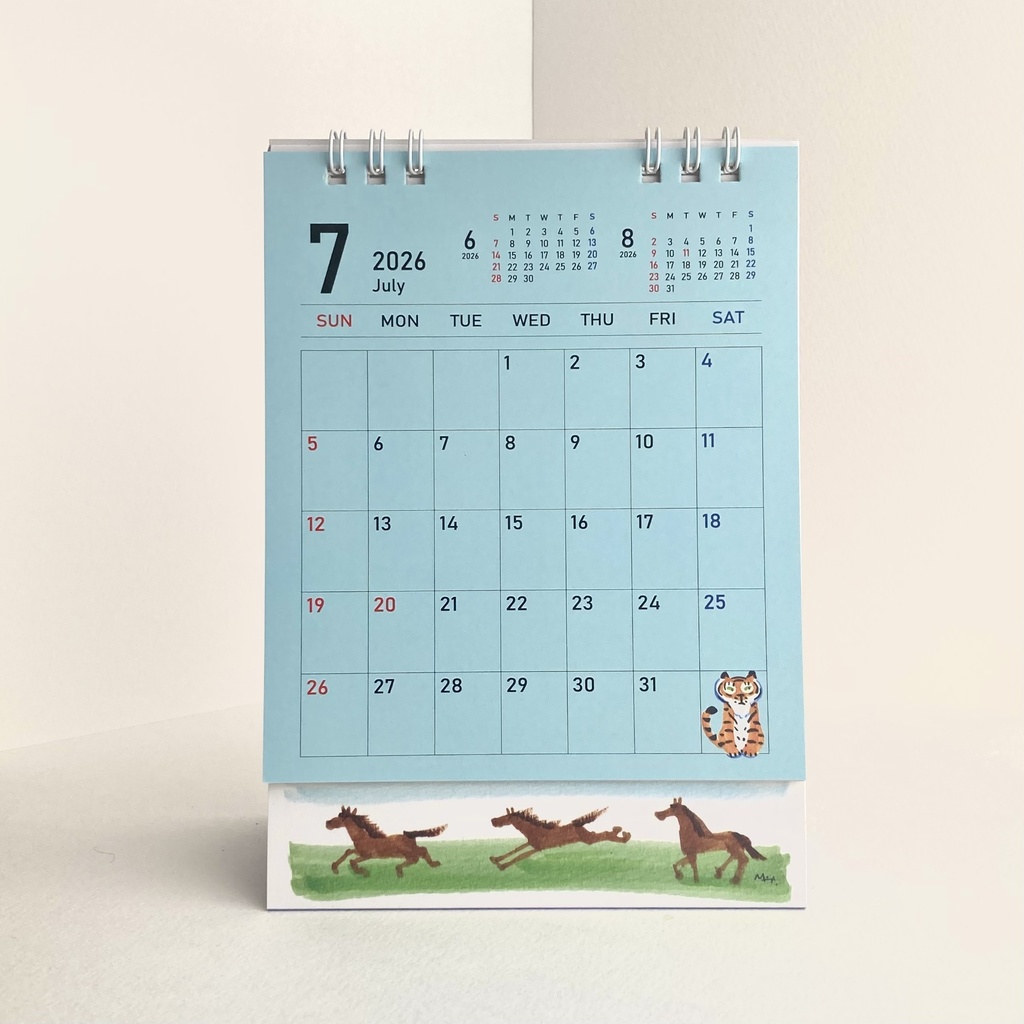 2026 1月始まり トラちゃんと干支カレンダー