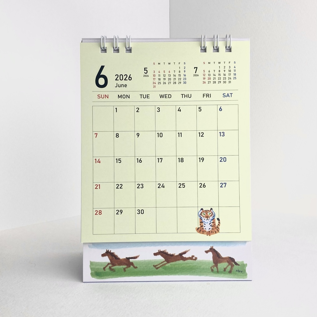 2026 1月始まり トラちゃんと干支カレンダー