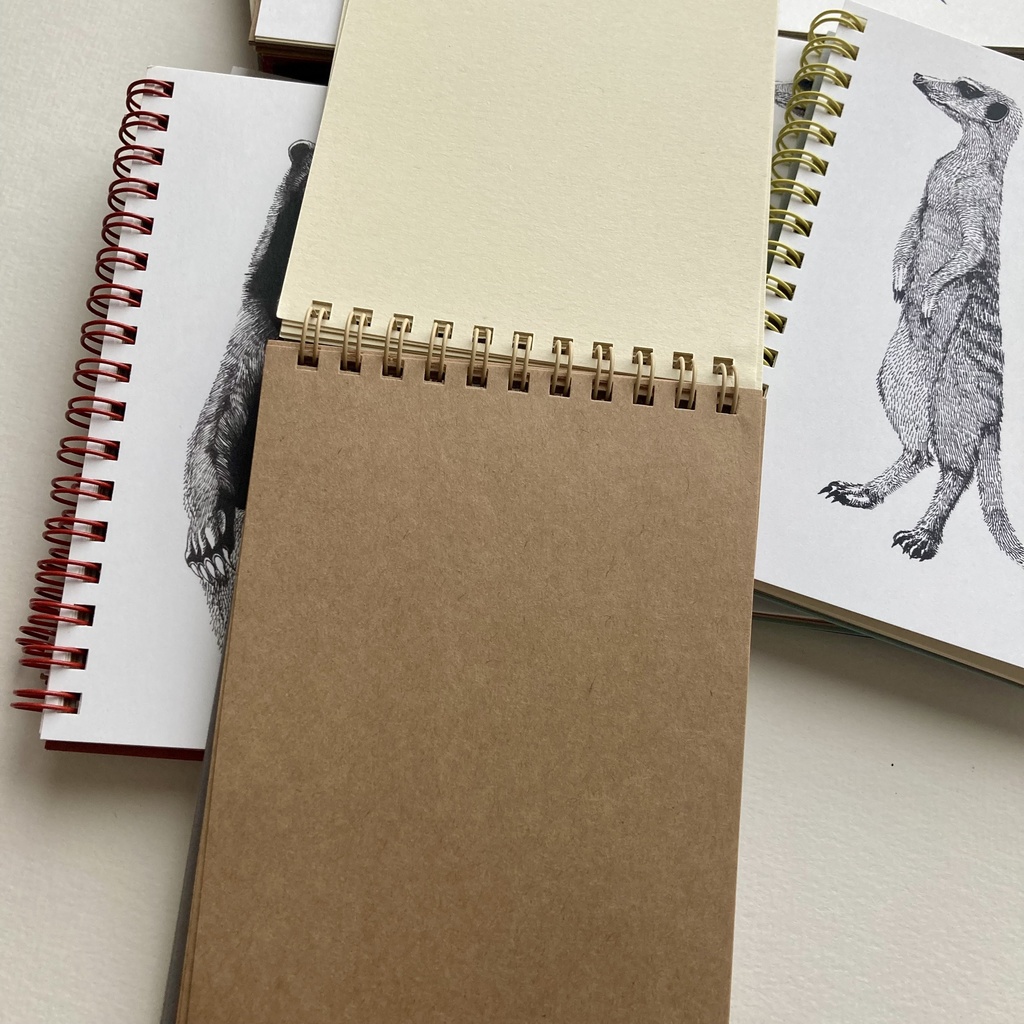 動物イラスト リングメモ帳