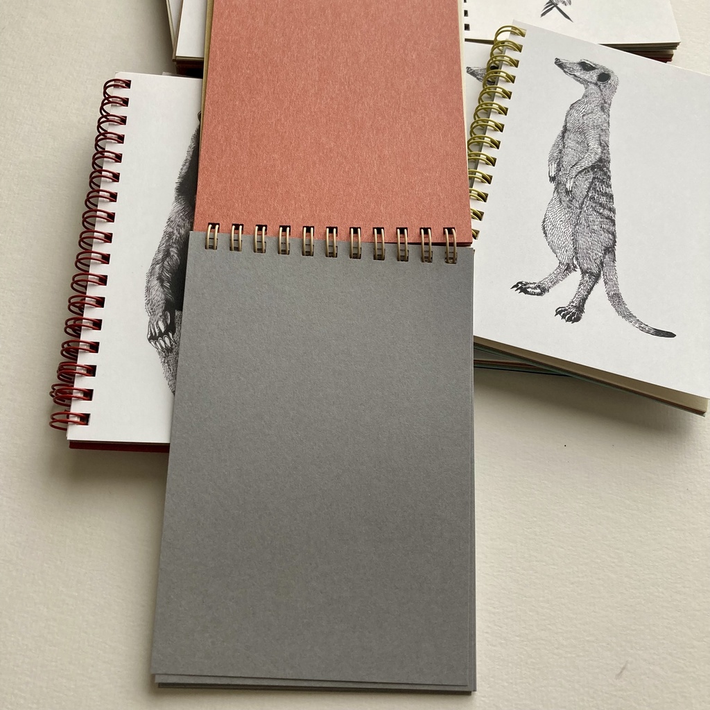 動物イラスト リングメモ帳