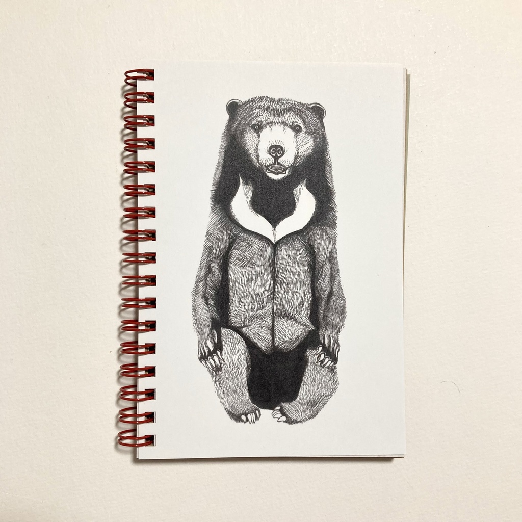 動物イラスト リングメモ帳