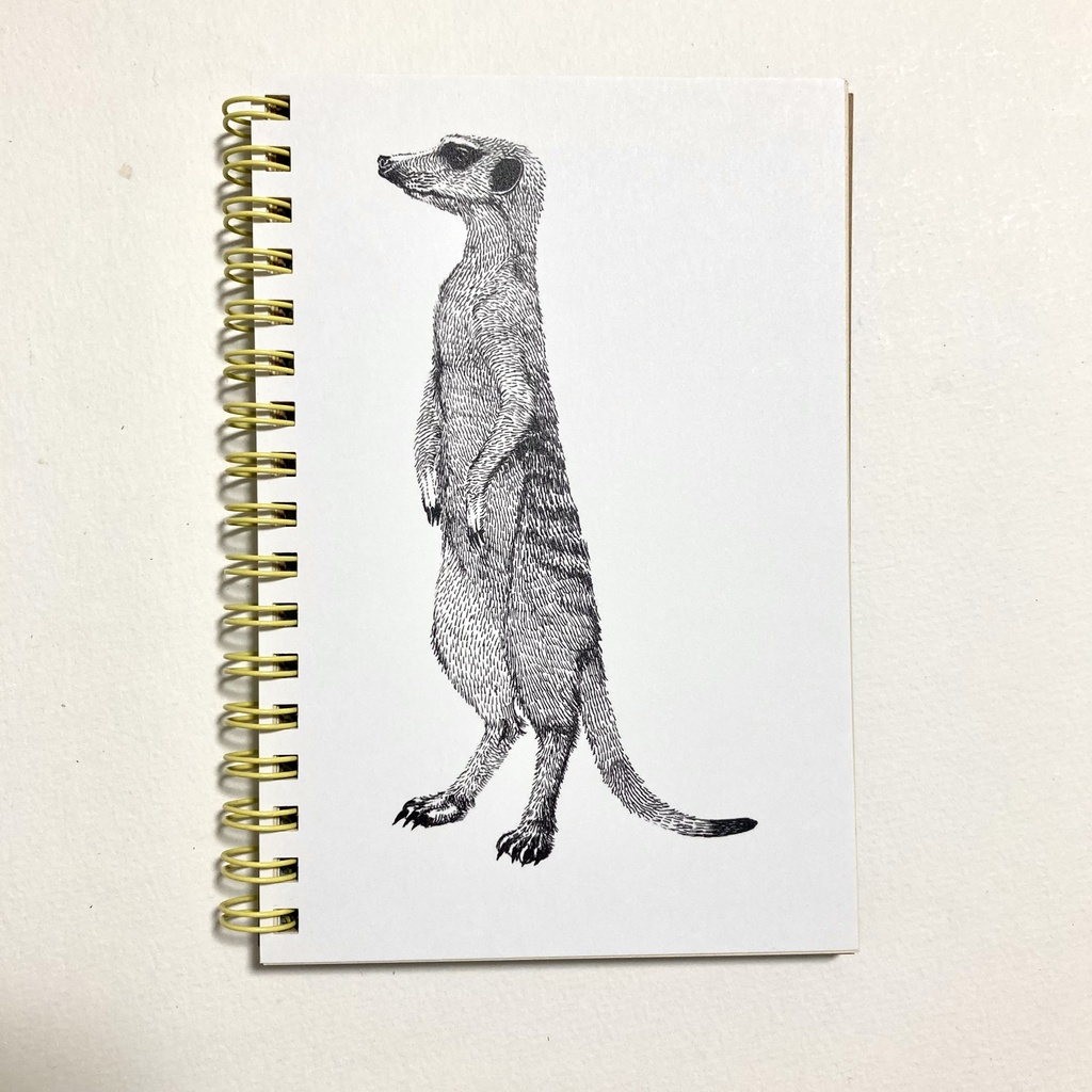 動物イラスト リングメモ帳