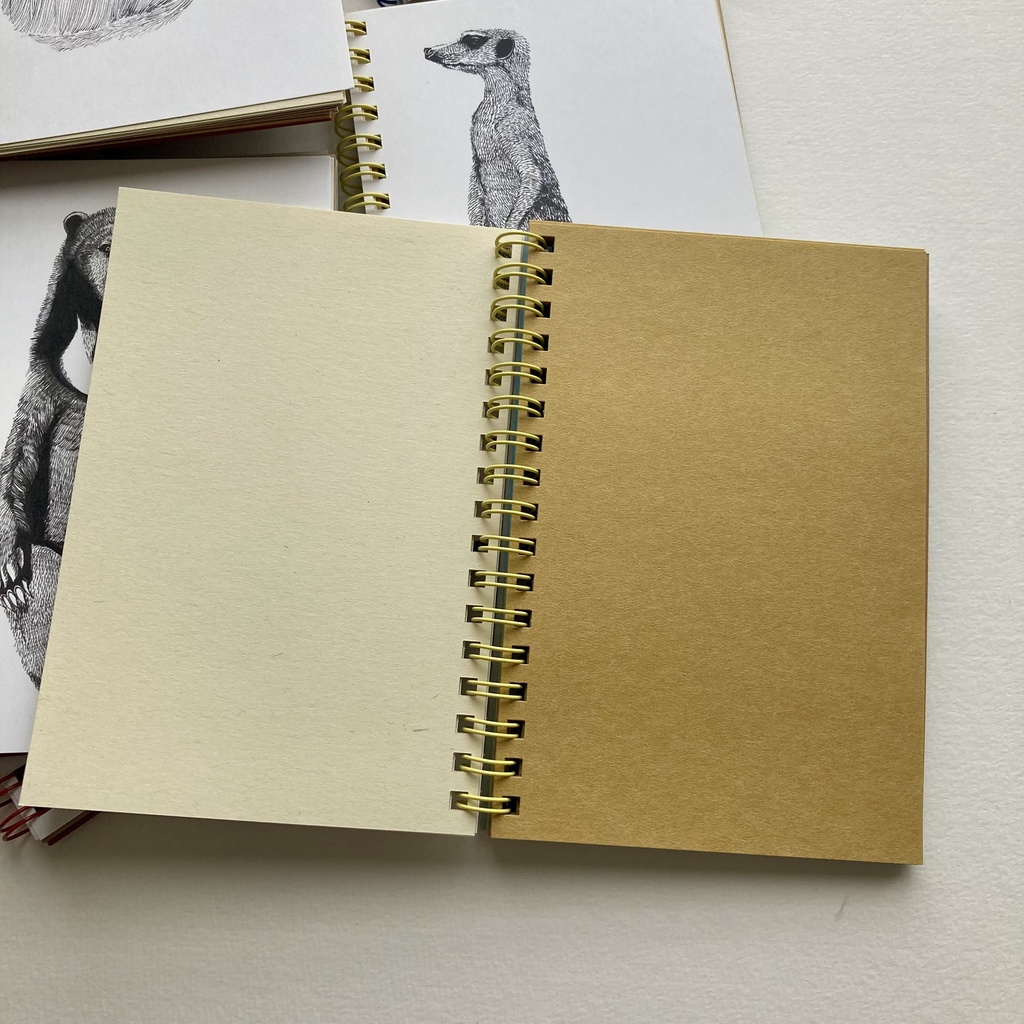 動物イラスト リングメモ帳