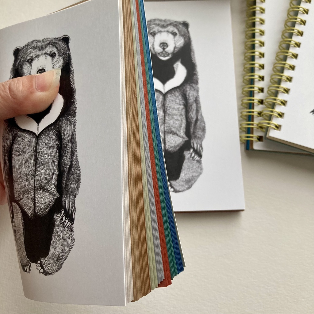 動物イラスト リングメモ帳