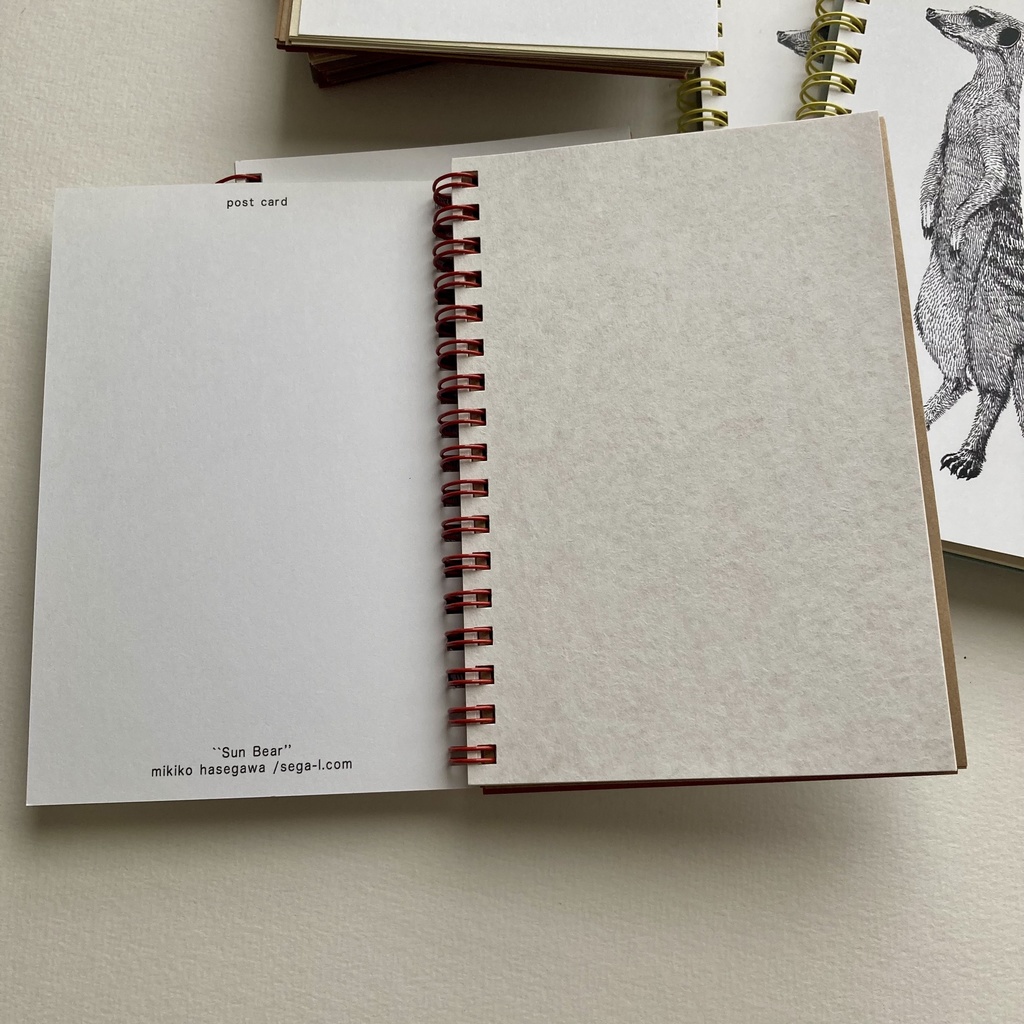 動物イラスト リングメモ帳