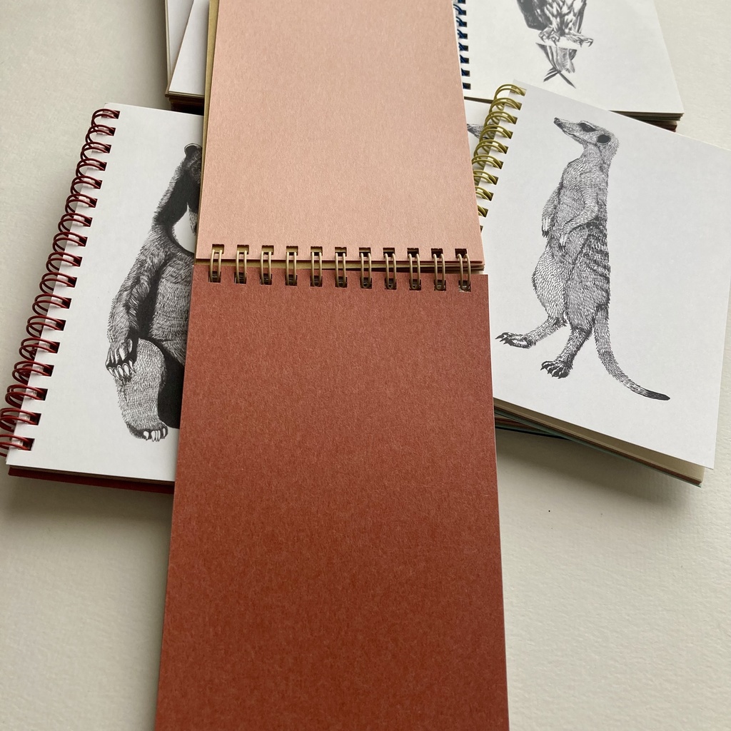 動物イラスト リングメモ帳