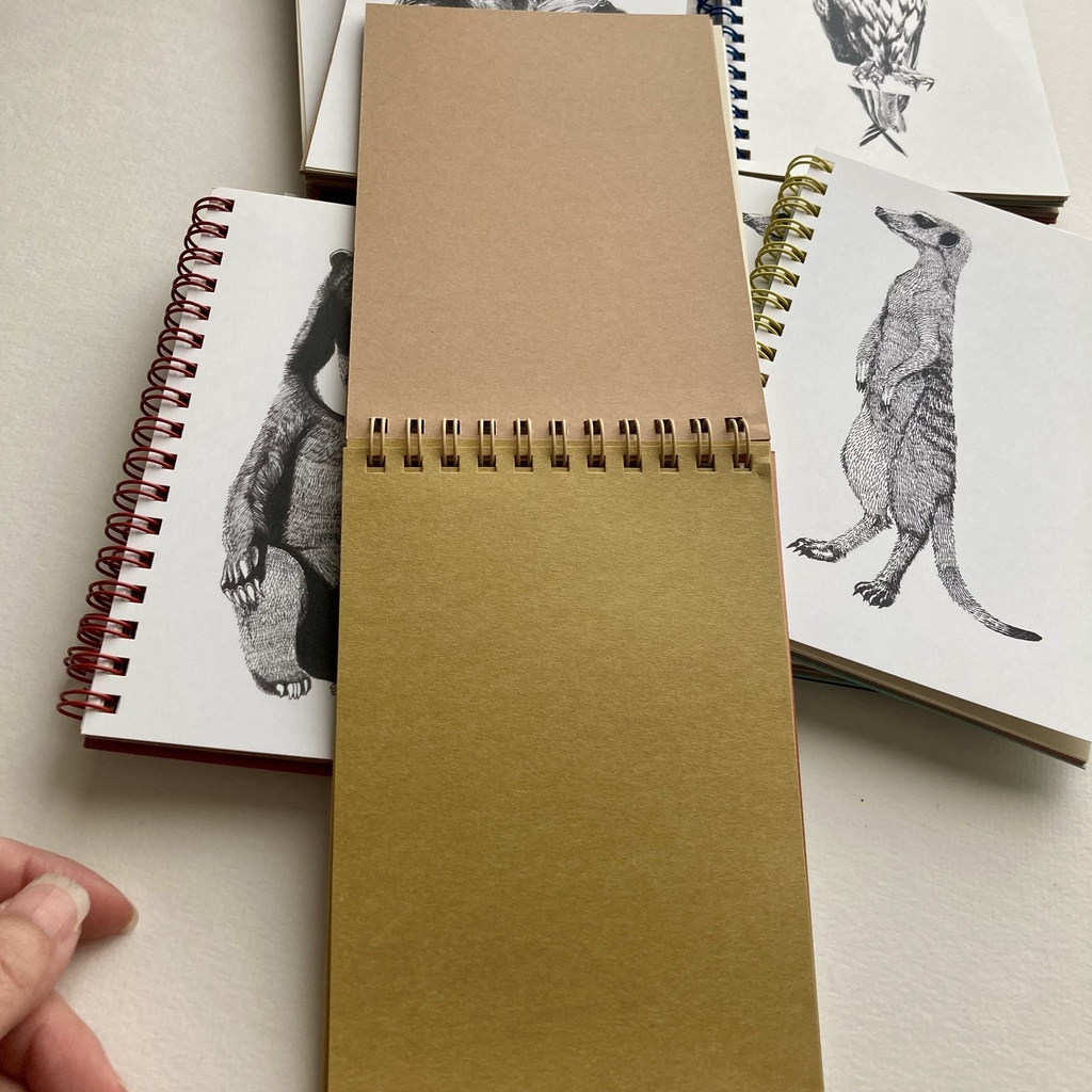 動物イラスト リングメモ帳