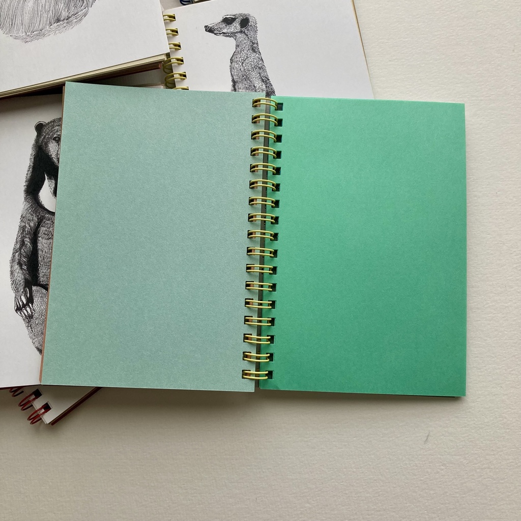 動物イラスト リングメモ帳