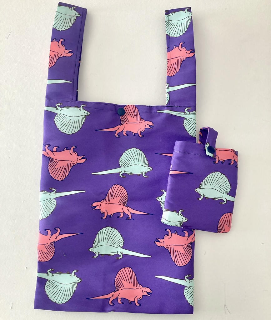 マチが広くてお弁当などの買い物向きのサブバッグ(ディメトロドン、エダフォサウルス)