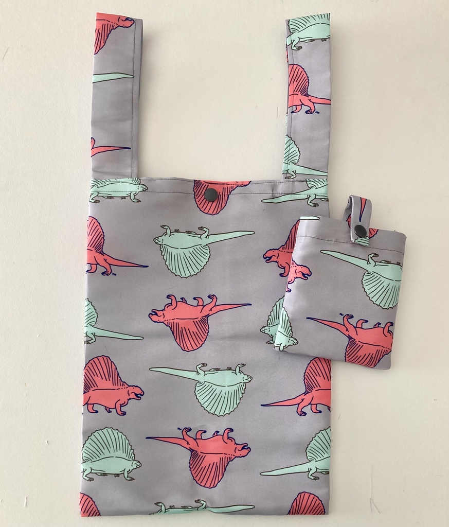 マチが広くてお弁当などの買い物向きのサブバッグ(ディメトロドン、エダフォサウルス)