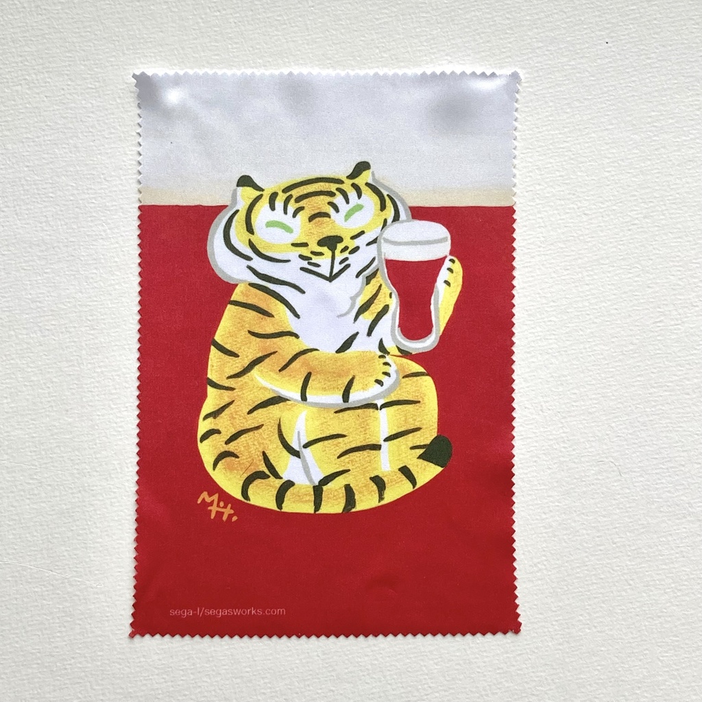 ビールとトラちゃんメガネ拭き