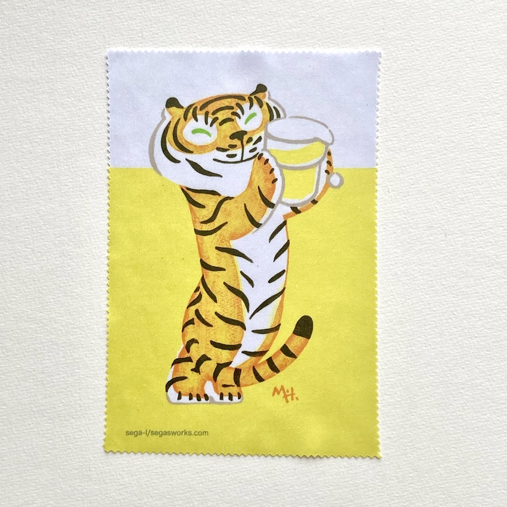 ビールとトラちゃんメガネ拭き