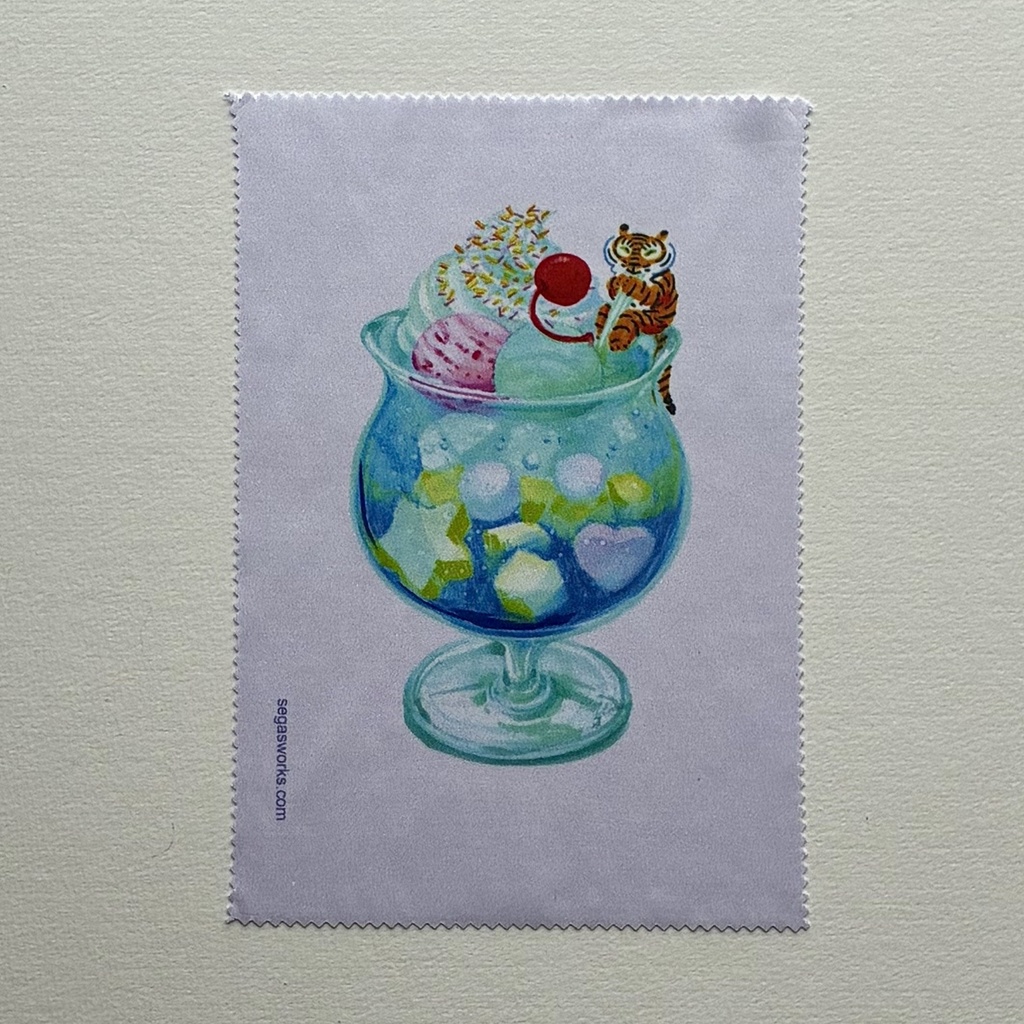 クリームソーダとトラちゃん メガネ拭き