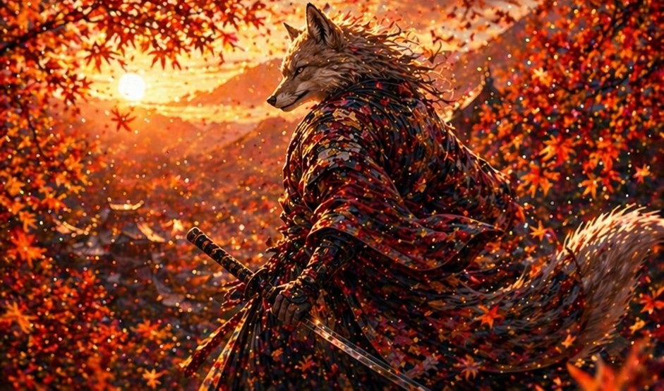 蒼炎の狐サムライ - 秋景 - vol.1