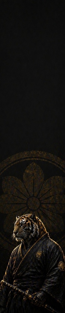 【高級感】虎侍ダーク壁紙セット｜シンプル＆和モダン（5枚）