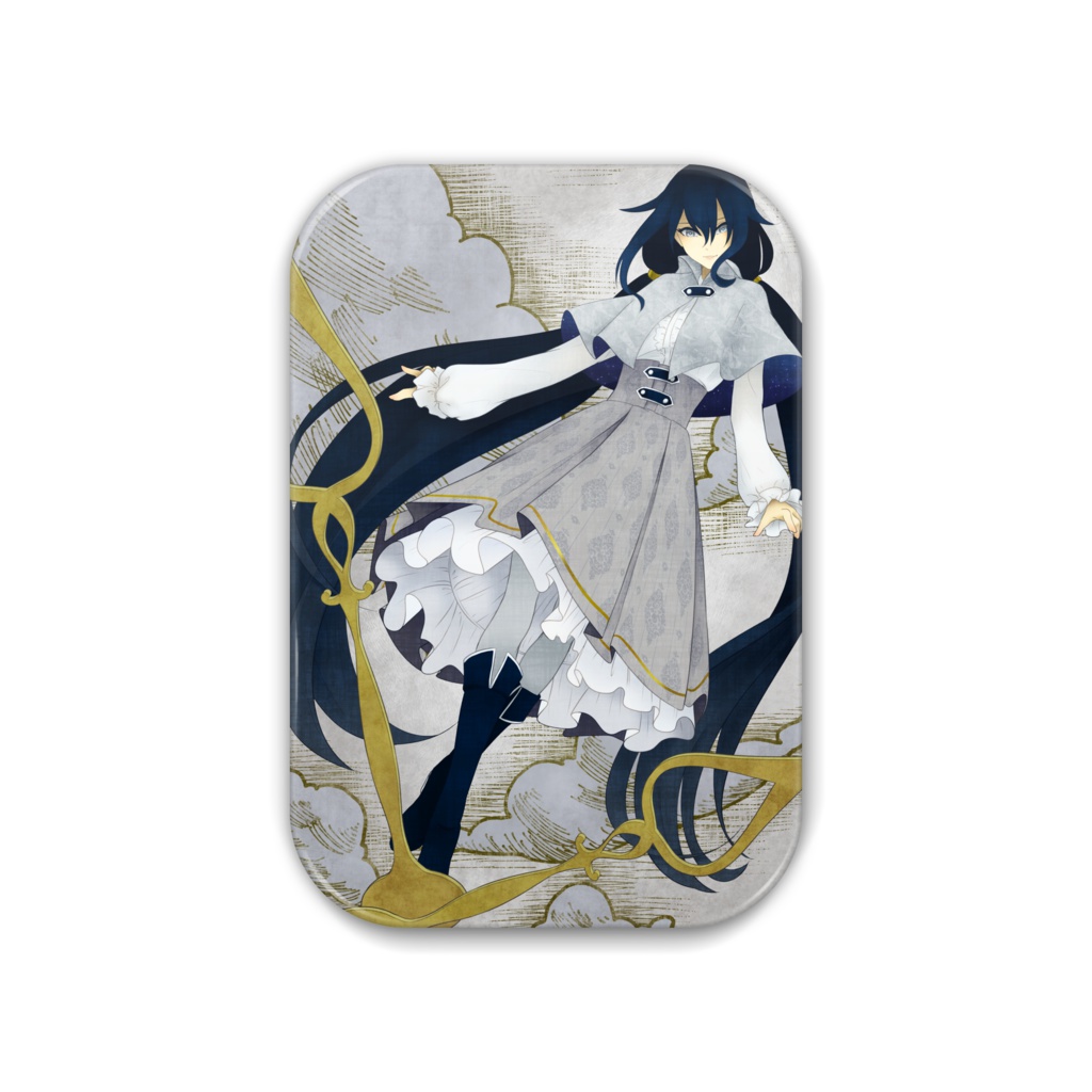 夜の針　缶バッチ