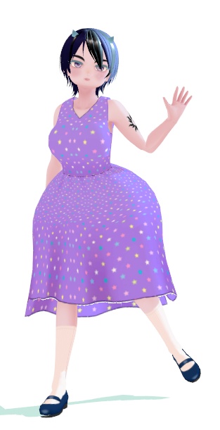 Purple Dress with Stars