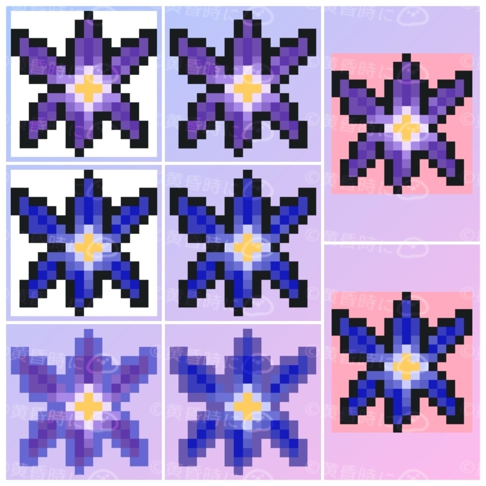 【無料あり】チオノドクサ【全16枚】【ドット絵アイコン・素材】