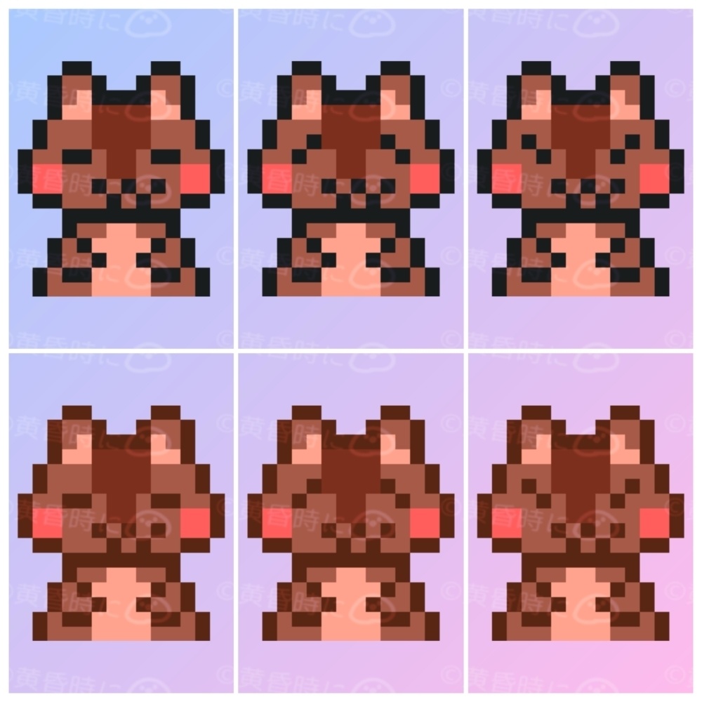 リス【全12枚】【ドット絵アイコン・素材】