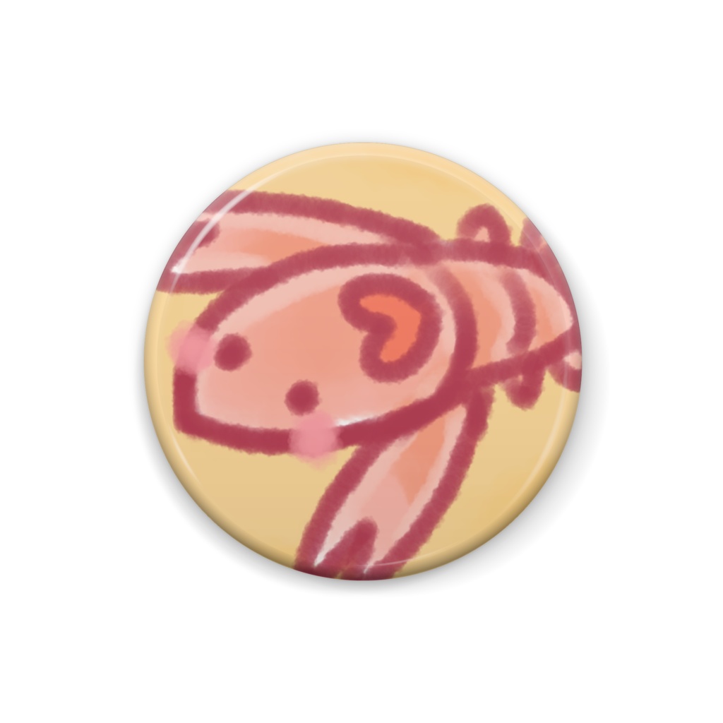 ゆるふわカクレエビの缶バッジ