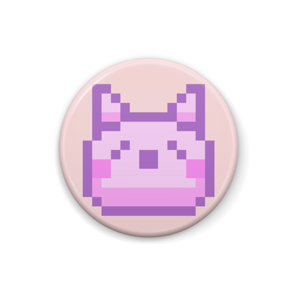 ねこっぽいの(ドット絵) 缶バッジ