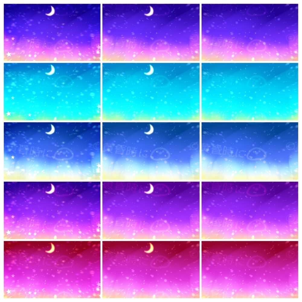 【無料あり】キラキラ夜空の背景素材【全15枚】