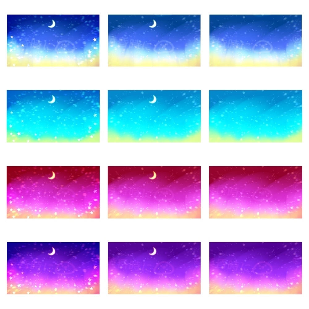 【無料あり】キラキラ夜空の背景素材【全15枚】