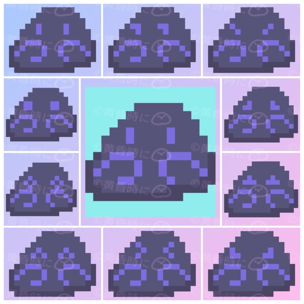 どろどろさん【全22枚】【ドット絵アイコン・素材】