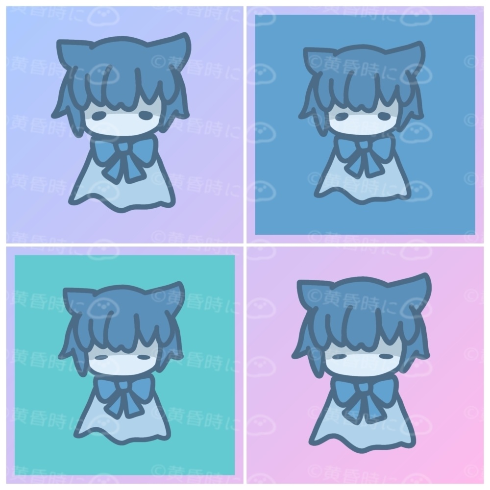 中性的なデフォルメキャラ【全4枚】【デフォルメイラスト素材】