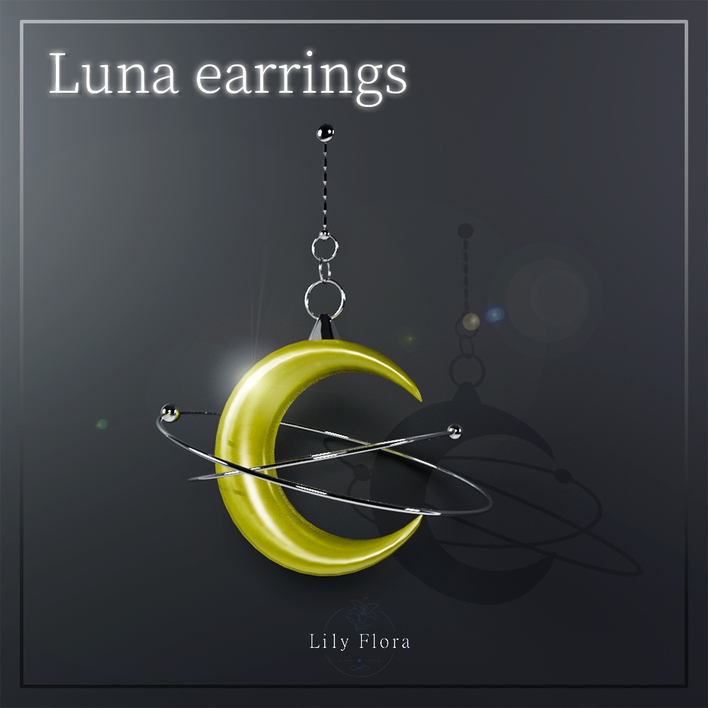 【ギミック付き】Luna Earrings【VRChat】