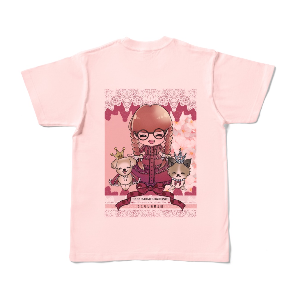 【ピンク】ちぇりひめ両面プリントTシャツ ライトピンク