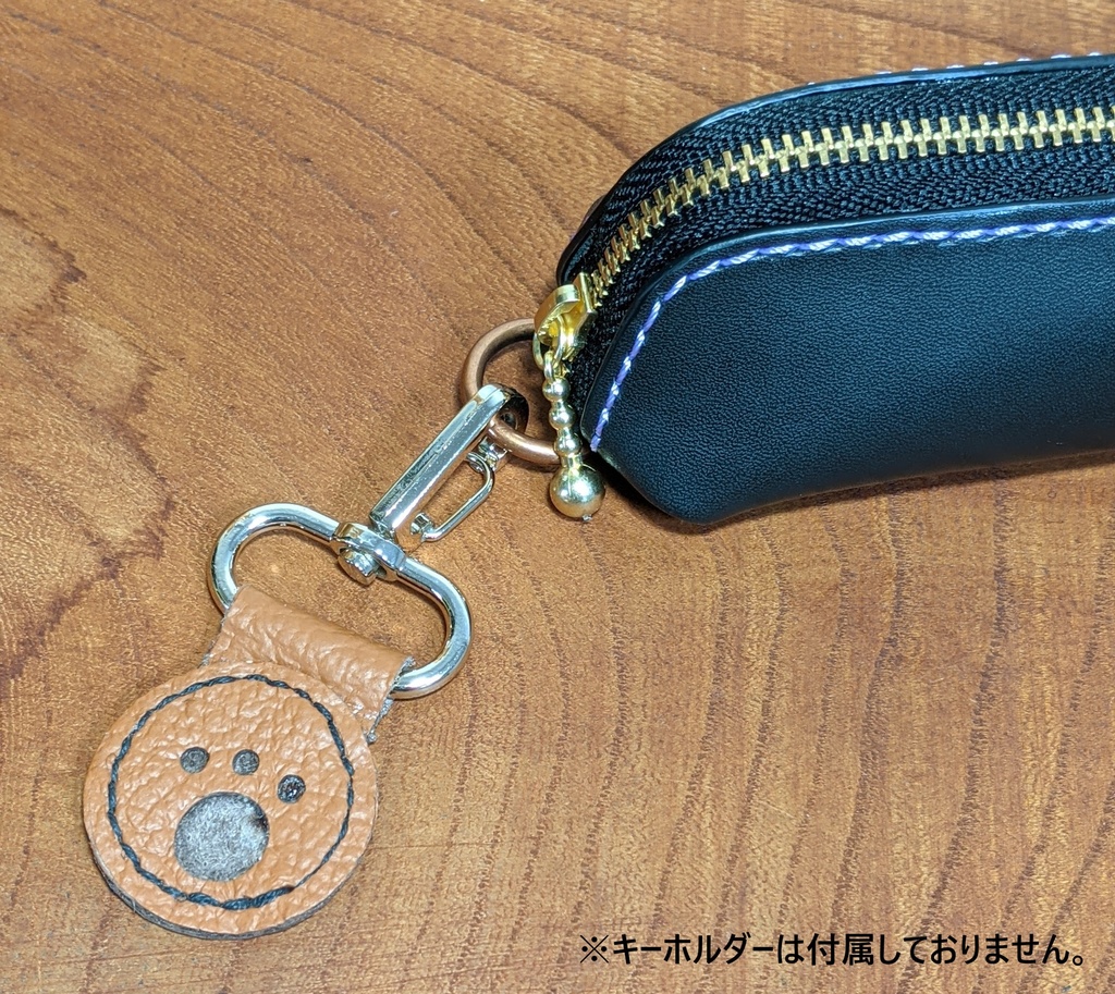 【非公式】推しの押し印入り本革ミニペンケース(猫又おかゆ)