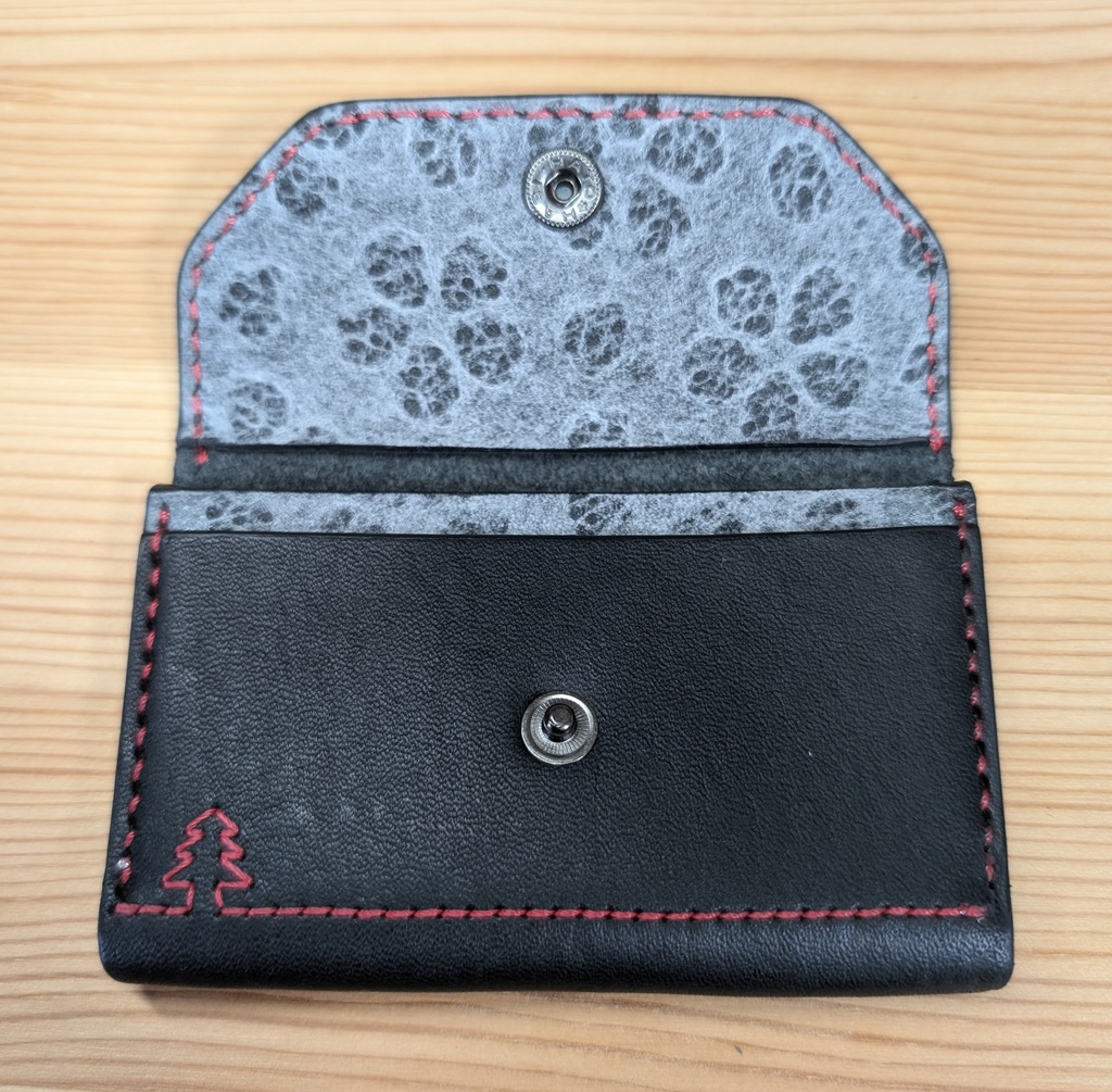 【非公式】推しの押し印入り本革名刺入れ(大神ミオ)ver.2