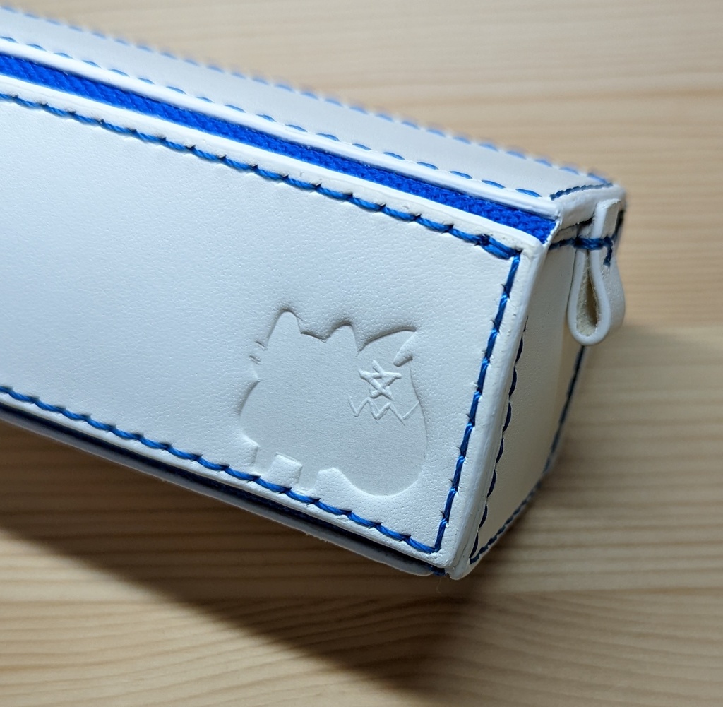 【非公式】推しの押し印入り本革メガネケース(白上フブキ)