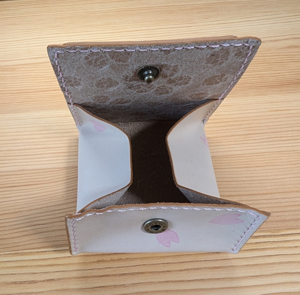 【非公式】推しの押し印入り本革コインケース(さくらみこ)ver.2